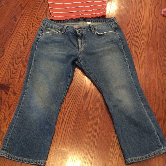 J crew 10p boot cut cropped jeans 100% cotton - Picture 2 of 6